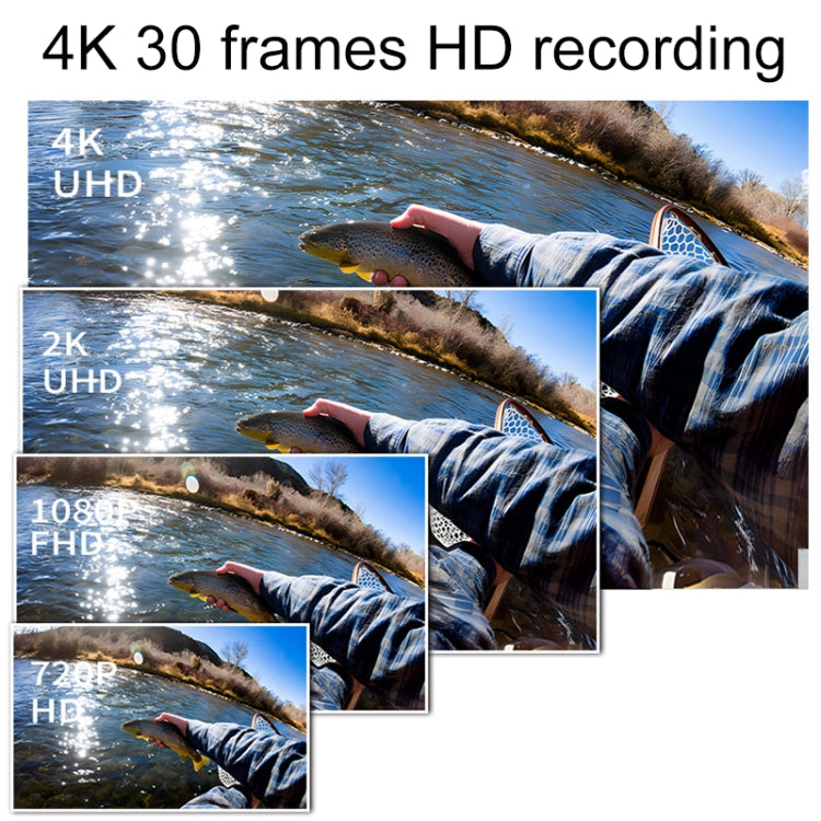 4K/30FPS 5G/2.4G HD Night Video Outdoor Waterproof Riding Record Thumb Camera, Spec: Standard White by buy2fix