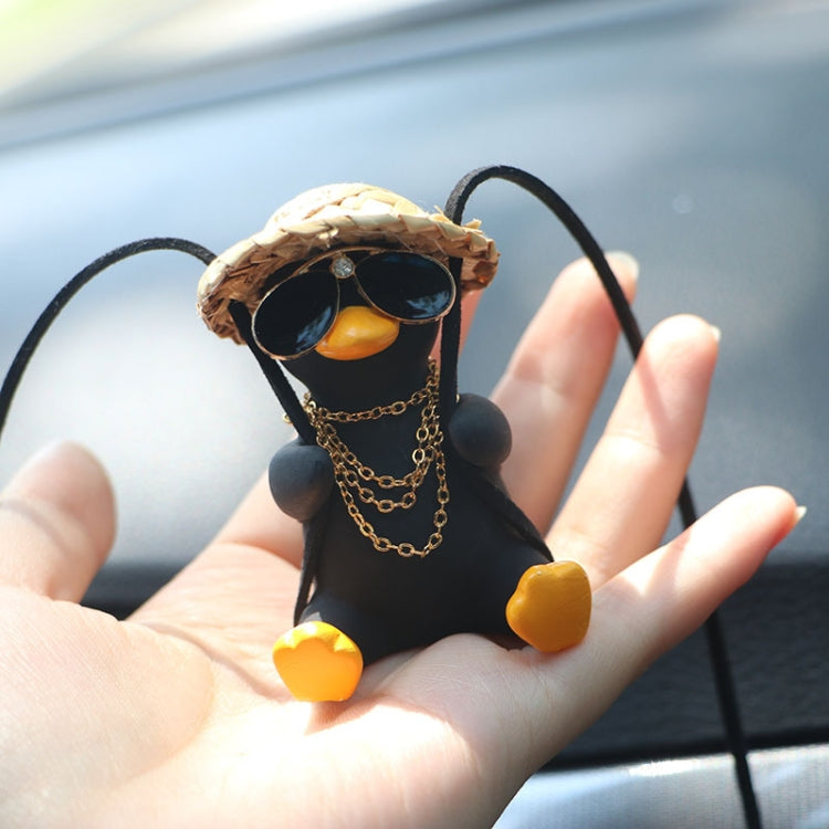 Swing Tycoon Duck Car Decoration Pendant(Black) - Ornaments by buy2fix | Online Shopping UK | buy2fix