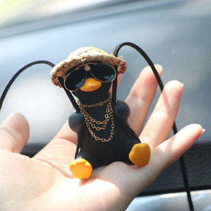 Swing Tycoon Duck Car Decoration Pendant(Black) - Ornaments by buy2fix | Online Shopping UK | buy2fix