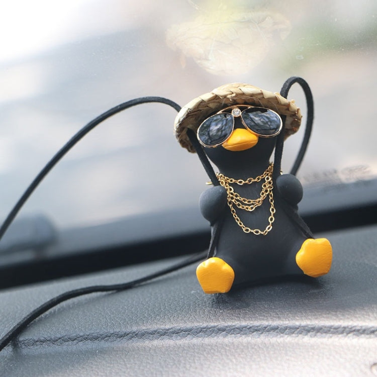Swing Tycoon Duck Car Decoration Pendant(Black) - Ornaments by buy2fix | Online Shopping UK | buy2fix