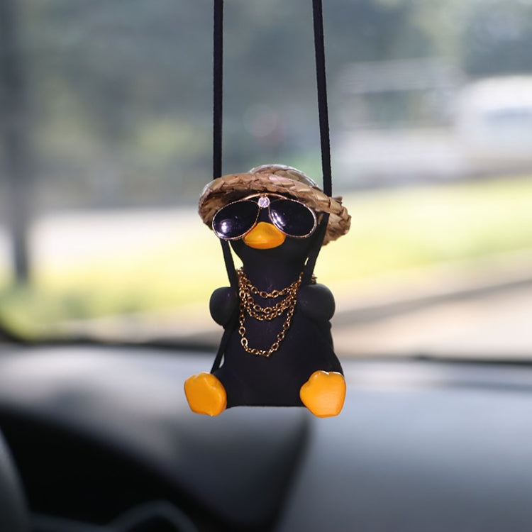 Swing Tycoon Duck Car Decoration Pendant(Black) - Ornaments by buy2fix | Online Shopping UK | buy2fix