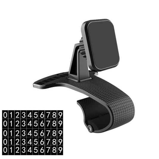Magnetic Mobile Phone Car Holder Dashboard Parking Number Plate(X1+C1 Black) by buy2fix