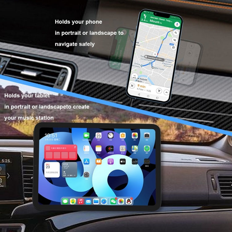Flat Adhesive Magnetic Car Mobile Phone Navigation Holder(Gray) by buy2fix