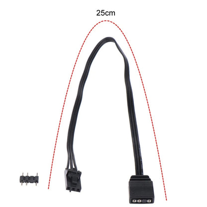 3Pin For Pirate Ship Controller Adapter Cable QL LL120 ICUE Divine Light Synchronization(25cm) - Cables & Connectors by buy2fix | Online Shopping UK | buy2fix