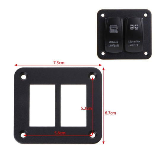 Road Aluminum Rocker Switch Panel Housing Bracket for Narva Type Boats Automotive Switch Parts, Specification: 2 Holes - Car Switches by buy2fix | Online Shopping UK | buy2fix