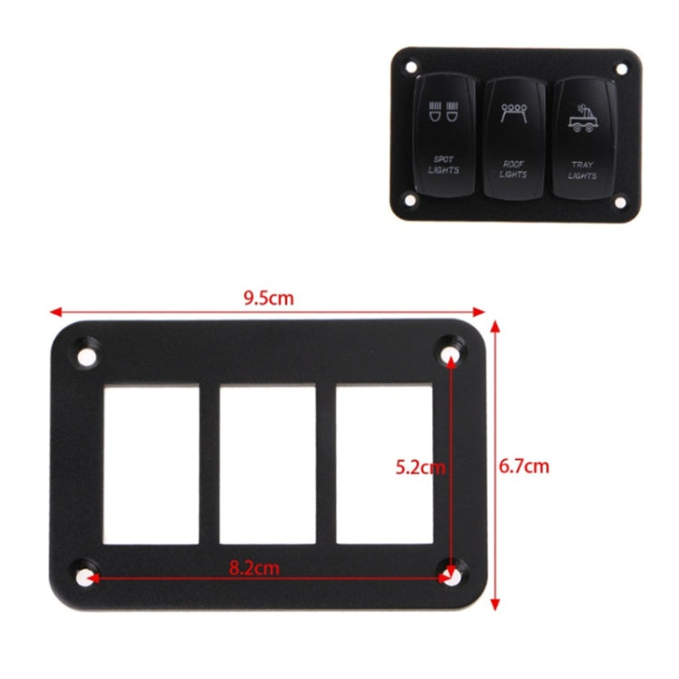 Road Aluminum Rocker Switch Panel Housing Bracket for Narva Type Boats Automotive Switch Parts, Specification: 3 Holes - Car Switches by buy2fix | Online Shopping UK | buy2fix