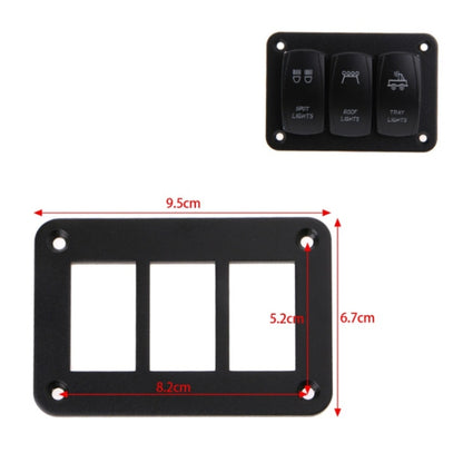 Road Aluminum Rocker Switch Panel Housing Bracket for Narva Type Boats Automotive Switch Parts, Specification: 3 Holes - Car Switches by buy2fix | Online Shopping UK | buy2fix