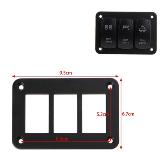 Road Aluminum Rocker Switch Panel Housing Bracket for Narva Type Boats Automotive Switch Parts, Specification: 3 Holes - Car Switches by buy2fix | Online Shopping UK | buy2fix