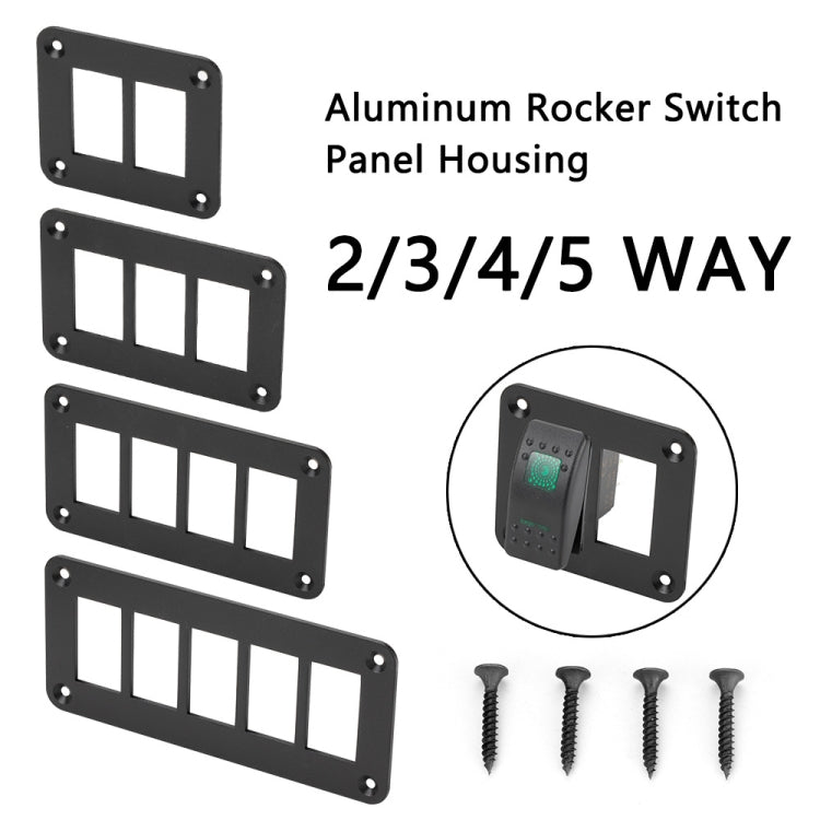 Road Aluminum Rocker Switch Panel Housing Bracket for Narva Type Boats Automotive Switch Parts, Specification: 3 Holes - Car Switches by buy2fix | Online Shopping UK | buy2fix