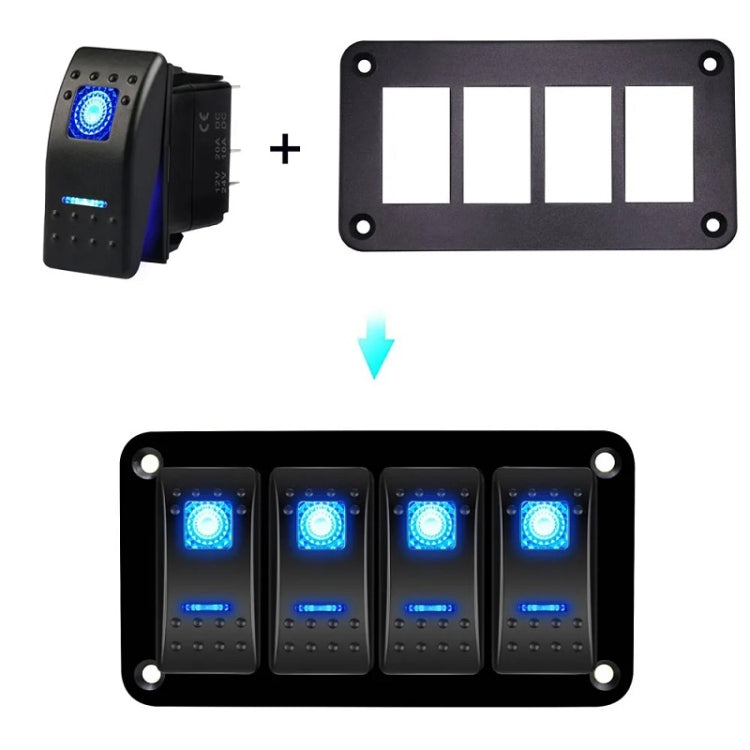 Road Aluminum Rocker Switch Panel Housing Bracket for Narva Type Boats Automotive Switch Parts, Specification: 3 Holes - Car Switches by buy2fix | Online Shopping UK | buy2fix