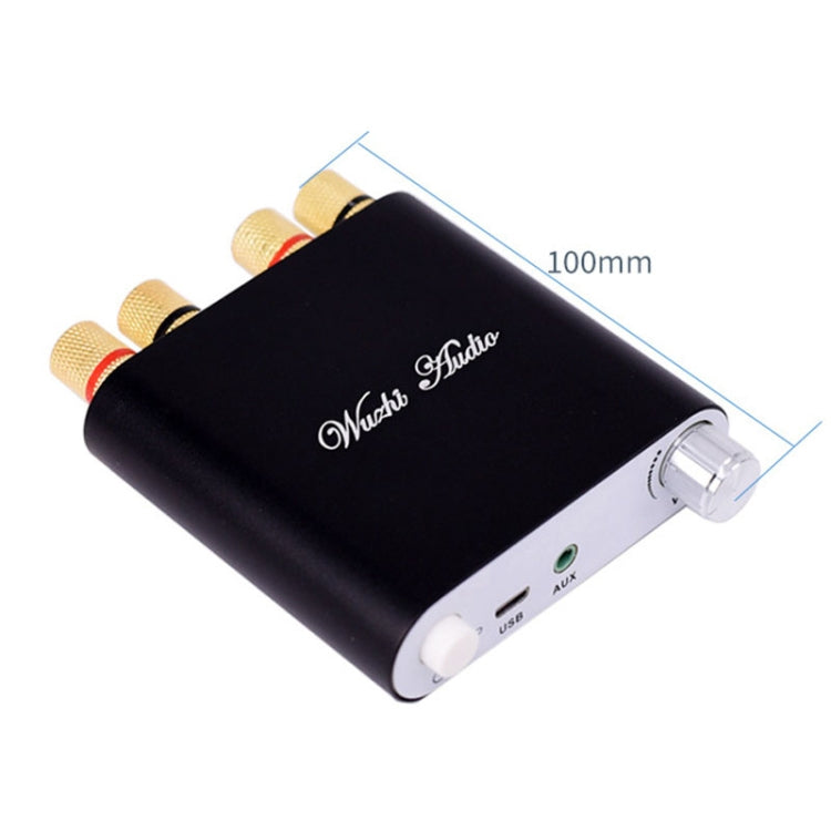 100W+100W Bluetooth Audio Digital Amplifier Board Module AUX USB External Sound Card(Black) by buy2fix