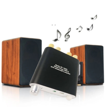 100W+100W Bluetooth Audio Digital Amplifier Board Module AUX USB External Sound Card(Silver) by buy2fix