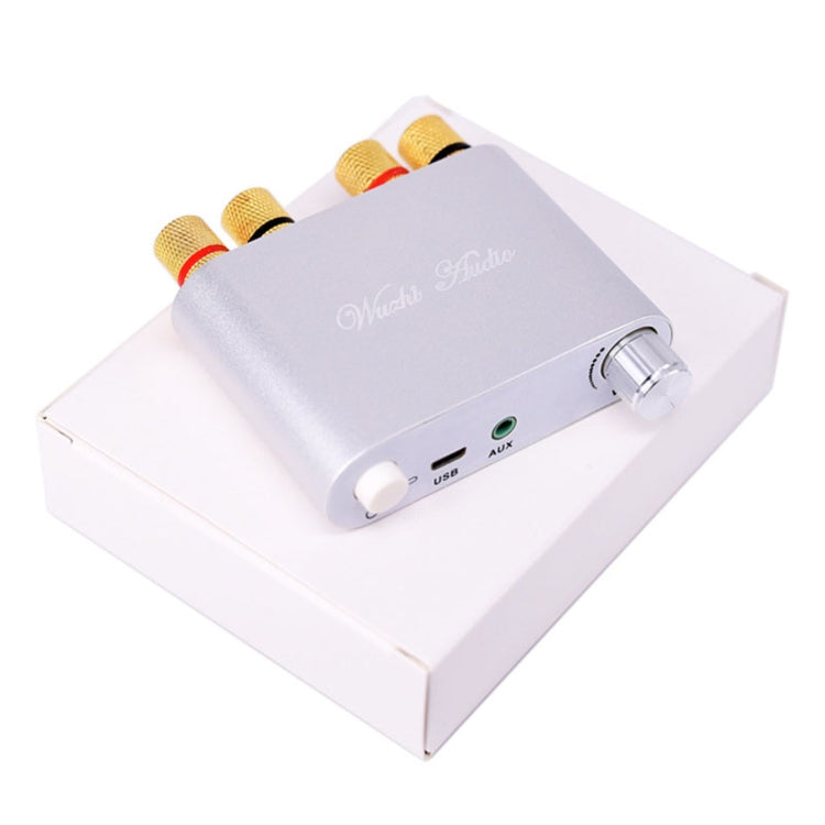 100W+100W Bluetooth Audio Digital Amplifier Board Module AUX USB External Sound Card(Black) by buy2fix