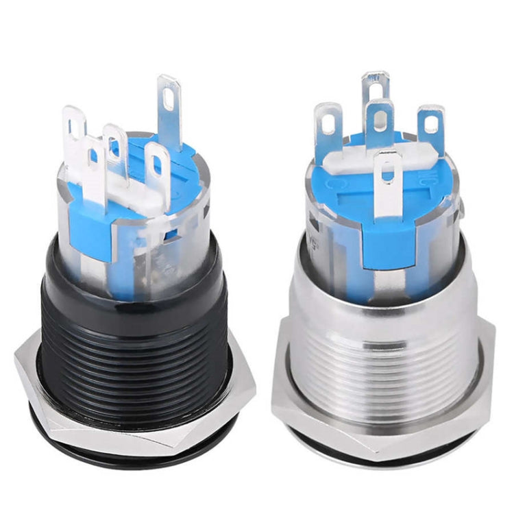 19MM Car Modification One-Button Start Switch Waterproof LED Metal Button(Silver) - Car Switches by buy2fix | Online Shopping UK | buy2fix