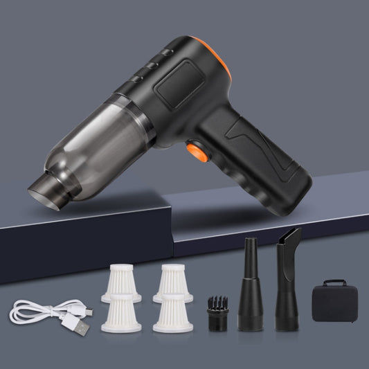Car Vacuum Cleaner Large Suction Power Wireless Pump Inflatable Blower Handheld Small Vacuum Cleaner, Style: Brushless 260W+4 Filters+Air Bag (Black) - Vacuum Cleaner by buy2fix | Online Shopping UK | buy2fix