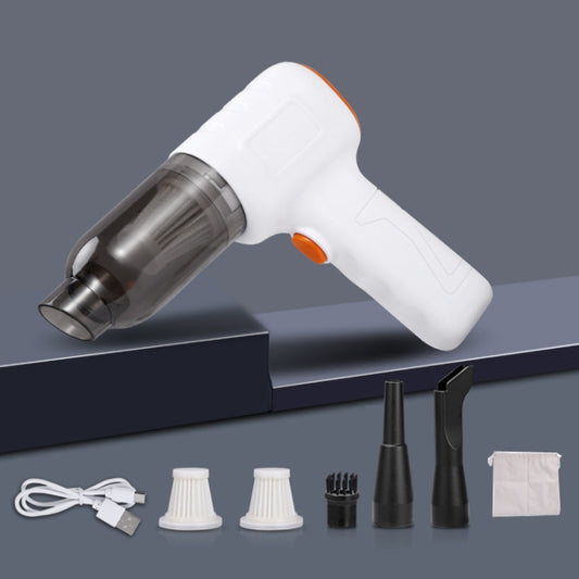 Car Vacuum Cleaner Large Suction Power Wireless Pump Inflatable Blower Handheld Small Vacuum Cleaner, Style: Brush 200W+2 Filters+Storage Bag (White) - Vacuum Cleaner by buy2fix | Online Shopping UK | buy2fix