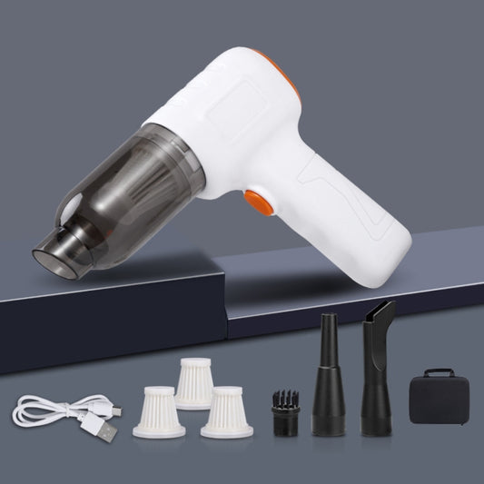 Car Vacuum Cleaner Large Suction Power Wireless Pump Inflatable Blower Handheld Small Vacuum Cleaner, Style: Brush 200W+3 Filters+Air Bag (White) - Vacuum Cleaner by buy2fix | Online Shopping UK | buy2fix