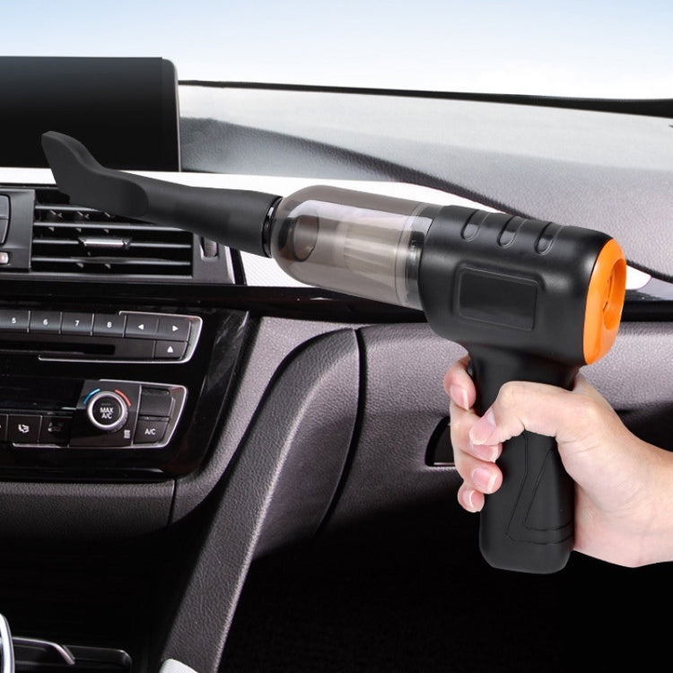 Car Vacuum Cleaner Large Suction Power Wireless Pump Inflatable Blower Handheld Small Vacuum Cleaner, Style: Brush 200W+3 Filters+Air Bag (Black) - Vacuum Cleaner by buy2fix | Online Shopping UK | buy2fix