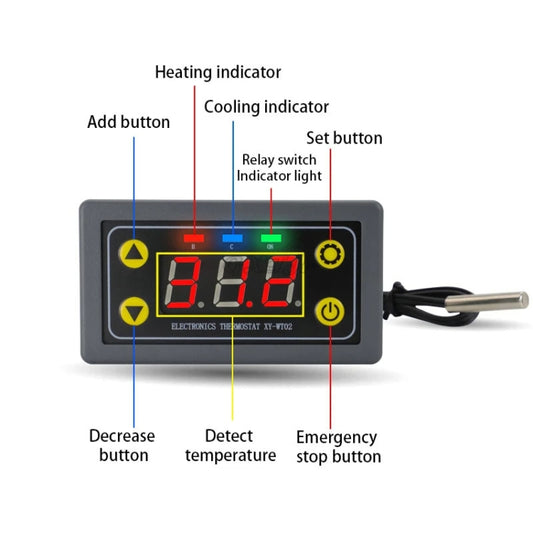 WIFI Wireless Cell Phone Remote Thermostat Control Switch Module, Model: Digital Tube Display - Other Accessories by buy2fix | Online Shopping UK | buy2fix