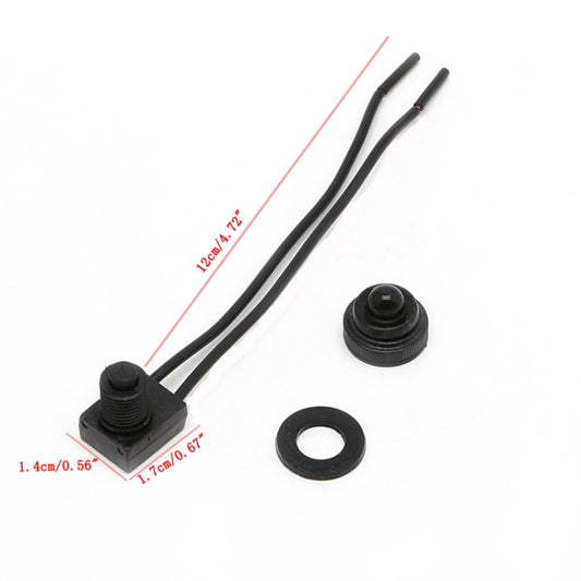 12V Waterproof Push Button Lead Switch for Motorcycles/Cars/Yachts(KP107) - Car Switches by buy2fix | Online Shopping UK | buy2fix