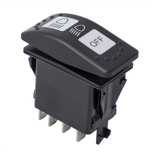12V Car Modified Far Near Light Self-Locking Waterproof Switch(Black) - Car Switches by buy2fix | Online Shopping UK | buy2fix