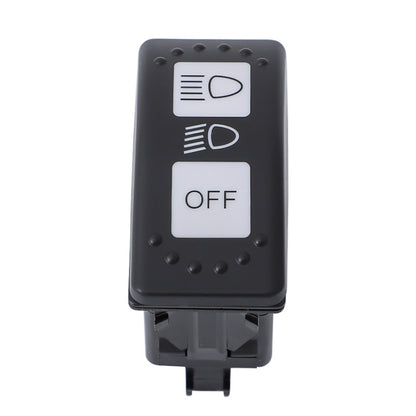 12V Car Modified Far Near Light Self-Locking Waterproof Switch(Black) - Car Switches by buy2fix | Online Shopping UK | buy2fix
