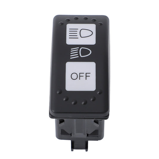 12V Car Modified Far Near Light Self-Locking Waterproof Switch(Black) - Car Switches by buy2fix | Online Shopping UK | buy2fix