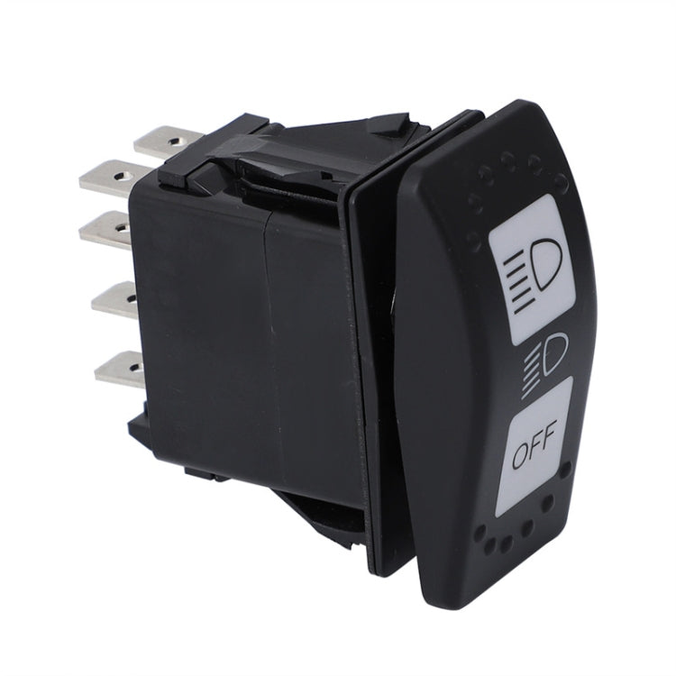 12V Car Modified Far Near Light Self-Locking Waterproof Switch(Black) - Car Switches by buy2fix | Online Shopping UK | buy2fix