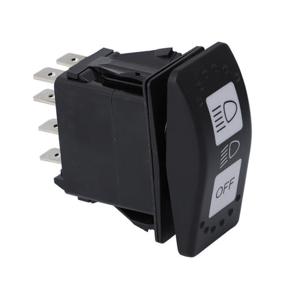 12V Car Modified Far Near Light Self-Locking Waterproof Switch(Black) - Car Switches by buy2fix | Online Shopping UK | buy2fix