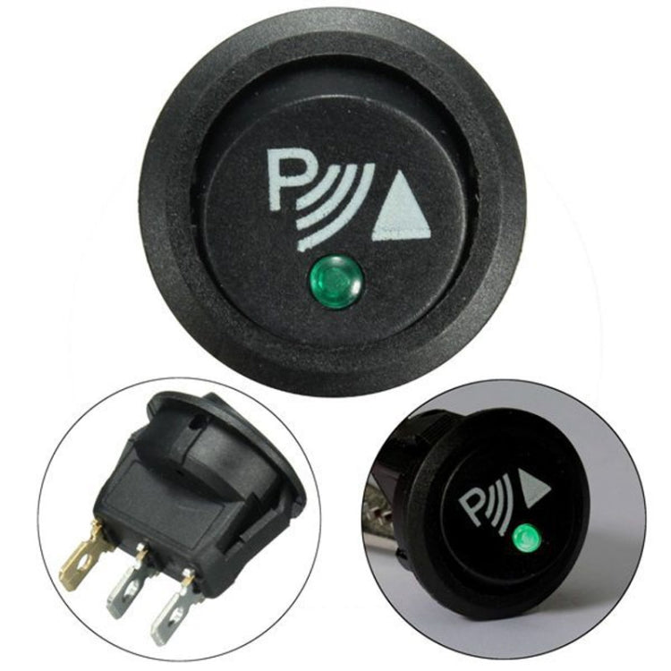 2pcs KCD1-102N Round 3Pin Rocker Switch LED Light 12V Car Modification Reverse Sensor Switch - Car Switches by buy2fix | Online Shopping UK | buy2fix