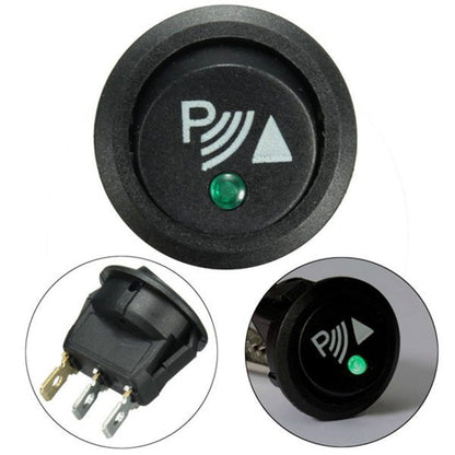 2pcs KCD1-102N Round 3Pin Rocker Switch LED Light 12V Car Modification Reverse Sensor Switch - Car Switches by buy2fix | Online Shopping UK | buy2fix