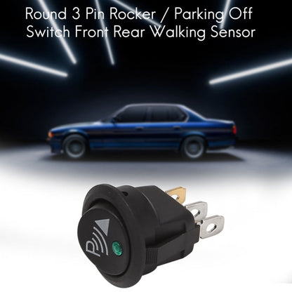 2pcs KCD1-102N Round 3Pin Rocker Switch LED Light 12V Car Modification Reverse Sensor Switch - Car Switches by buy2fix | Online Shopping UK | buy2fix