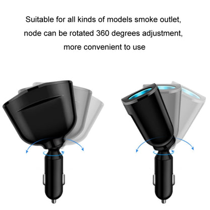 Dual USB Type-C Real-time Digital Display Cigarette Lighter Expansion Car Charger, Model: PD+QC3.0+2.4A Dual A+C - Car Charger by buy2fix | Online Shopping UK | buy2fix