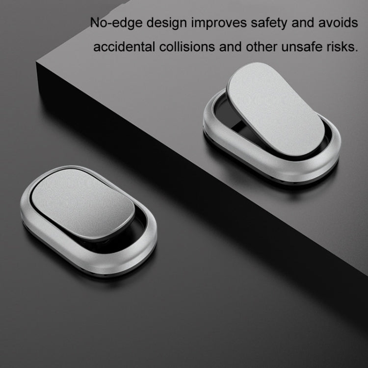 2pcs/set Car Adhesive Multifunctional Invisible Hook(Metal Silver) by buy2fix