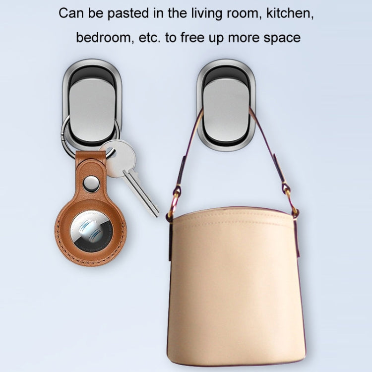 2pcs/set Car Adhesive Multifunctional Invisible Hook(Metal Silver) by buy2fix