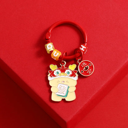 Year Of The Dragon Metal Pendant Cute Car Keychain Doll Couple Bag Pendant, Color: Lucky Dragon by buy2fix