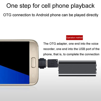 Q25 Intelligent Voice Recorder With Screen HD Noise Canceling Back Clip Voice Reporter, Size: 4GB(Black) by buy2fix