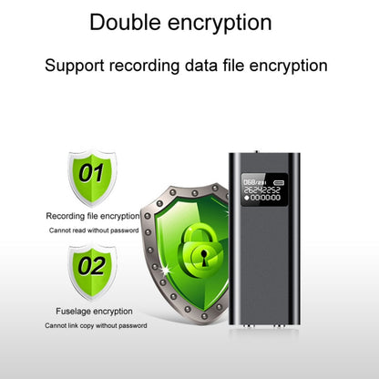 Q25 Intelligent Voice Recorder With Screen HD Noise Canceling Back Clip Voice Reporter, Size: 4GB(Black) by buy2fix