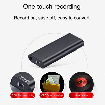 Q25 Intelligent Voice Recorder With Screen HD Noise Canceling Back Clip Voice Reporter, Size: 4GB(Black) by buy2fix