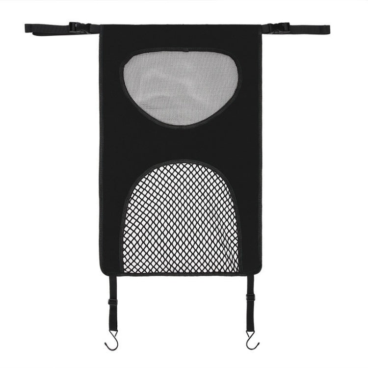 Car Rear Pet And Kids Deterrent Barrier Automobile Seat Storage Bags(Black) by buy2fix