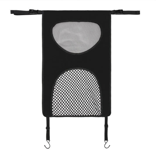 Car Rear Pet And Kids Deterrent Barrier Automobile Seat Storage Bags(Black) by buy2fix