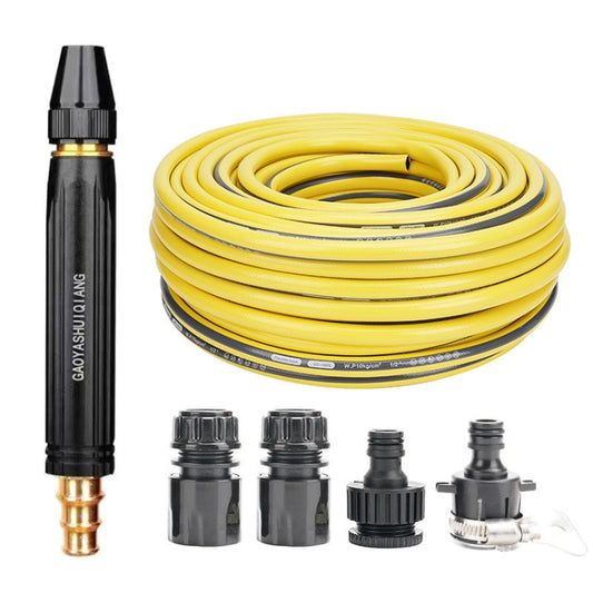 Household High Pressure Car Wash Metal Water Jet Car Brushing Booster Nozzle, Accessories: 4 Connector+5m Pipe - Car Washer & Accessories by buy2fix | Online Shopping UK | buy2fix