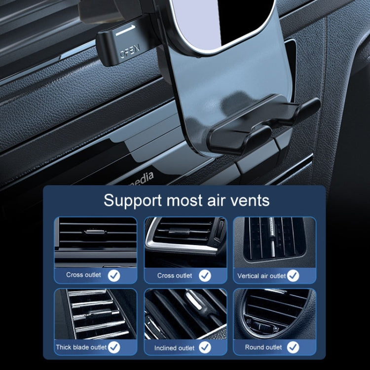 Automotive Navigation Bracket Car Air Vent Phone Fixed Support Clip, Style: Texture Model by buy2fix