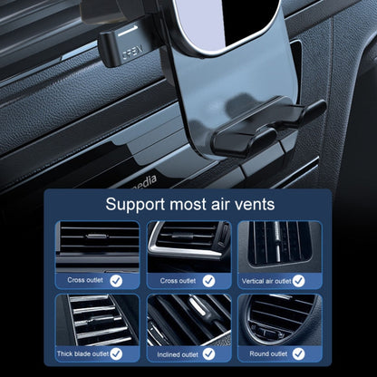 Automotive Navigation Bracket Car Air Vent Phone Fixed Support Clip, Style: Texture Model by buy2fix