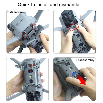 For DJI Air 3 Heightened Landing Gear Body Protection Fall and Crash Proof Folding Extension Kickstand(Gray) by buy2fix