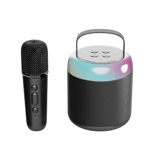 Home Portable Bluetooth Speaker Small Outdoor Karaoke Audio, Color: Y2 Black(Monocular wheat) - Microphone by buy2fix | Online Shopping UK | buy2fix