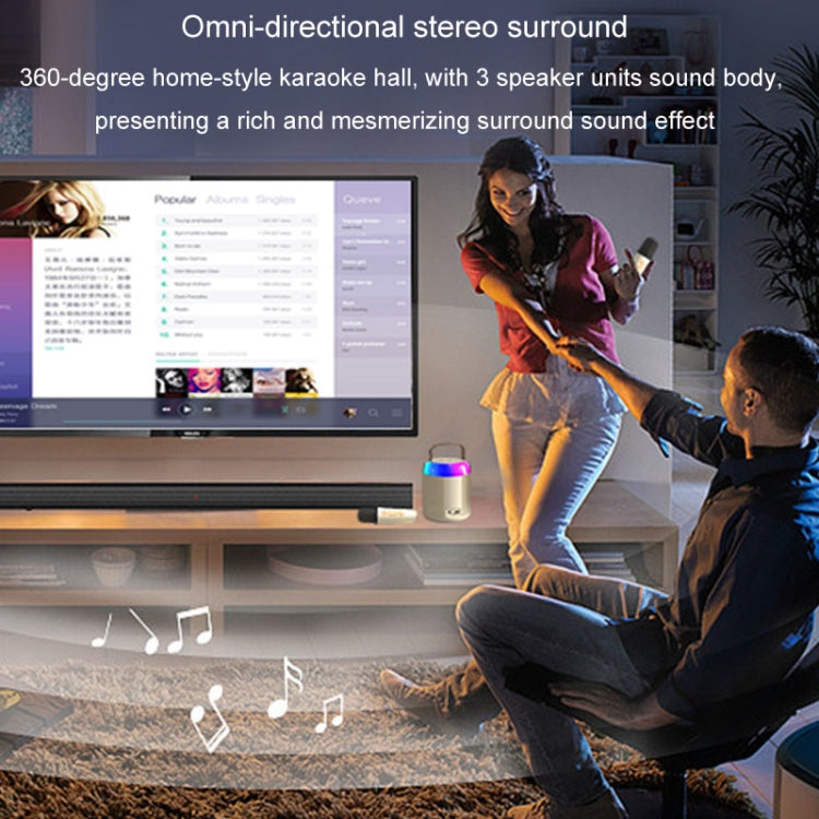 Home Portable Bluetooth Speaker Small Outdoor Karaoke Audio, Color: Y2 Black(Double wheat) by buy2fix