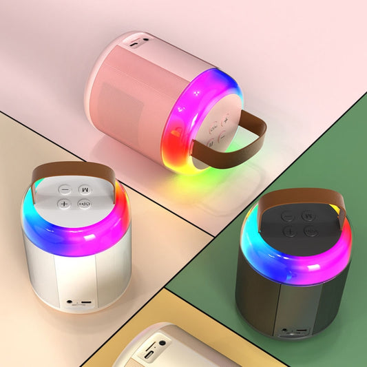 Home Portable Bluetooth Speaker Small Outdoor Karaoke Audio, Color: Y2 Pink(Monocular wheat) - Microphone by buy2fix | Online Shopping UK | buy2fix