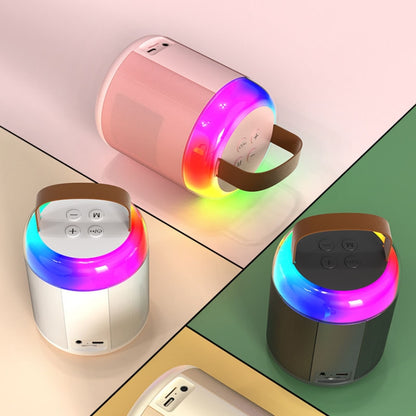Home Portable Bluetooth Speaker Small Outdoor Karaoke Audio, Color: Y1 White(Monocular wheat) - Microphone by buy2fix | Online Shopping UK | buy2fix