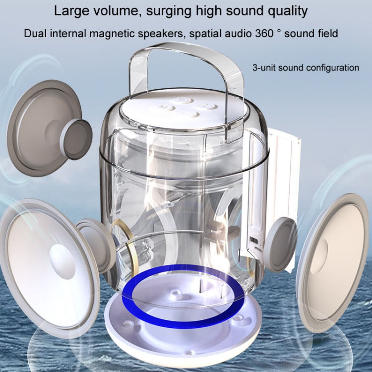 Home Portable Bluetooth Speaker Small Outdoor Karaoke Audio, Color: Y1 White(Monocular wheat) - Microphone by buy2fix | Online Shopping UK | buy2fix